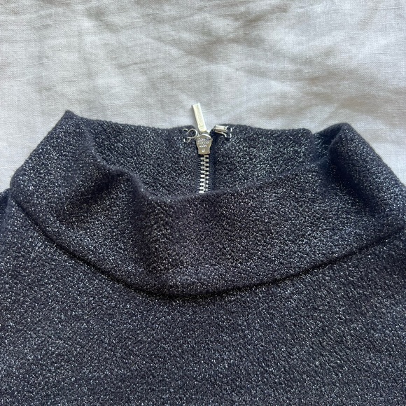 Shimmer mock neck long sleeve top - Picture 3 of 3